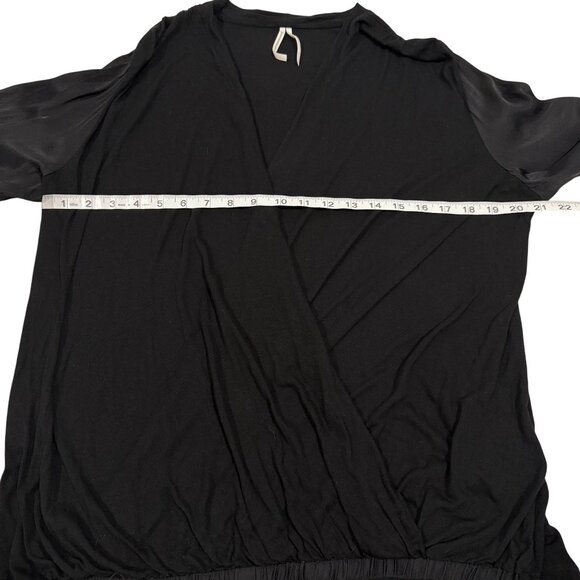 Anthropologie Kesia Surplice Black Blouse Size M - Picture 9 of 10